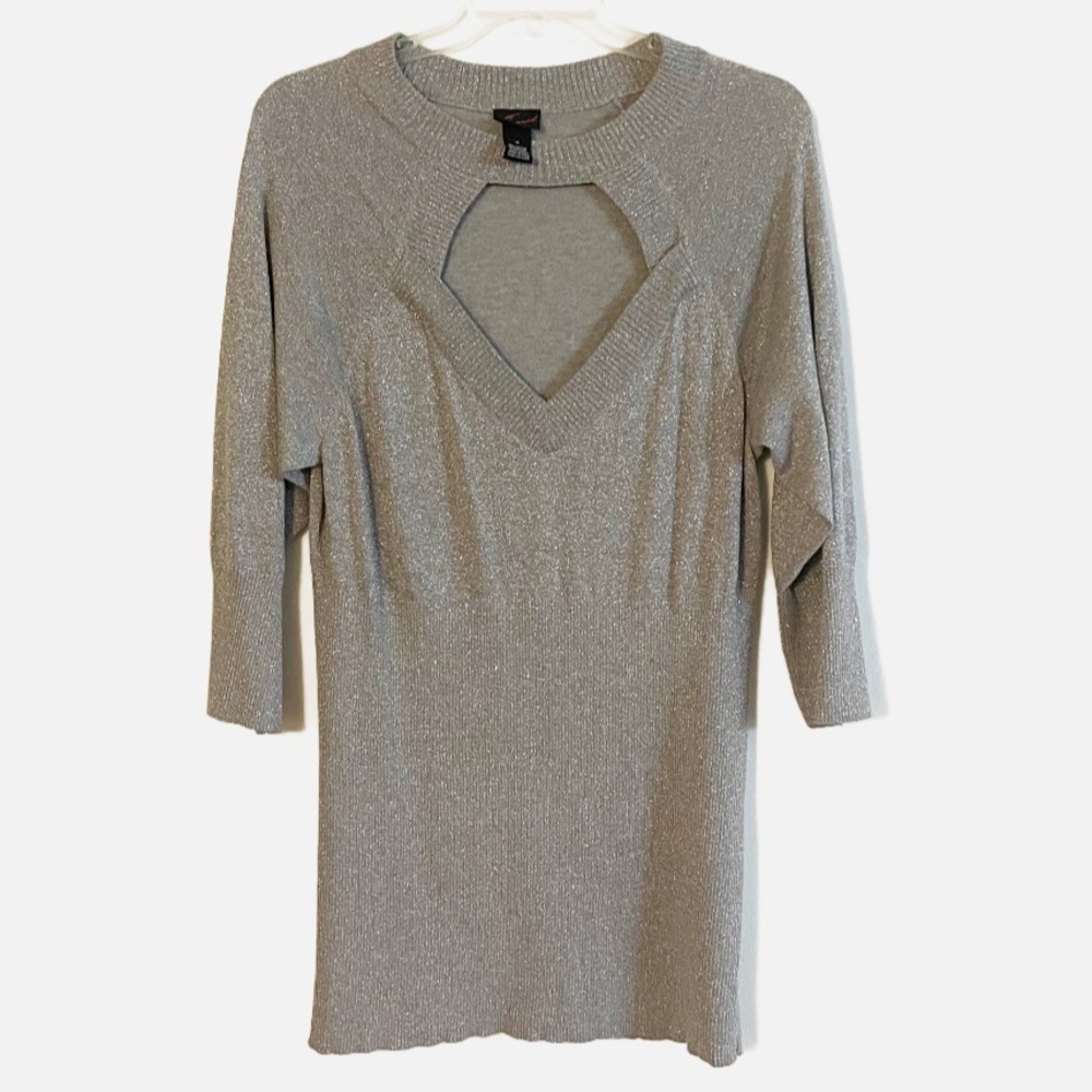 Torrid Silver Sparkle 3/4 Sleeve Dress Size 3
